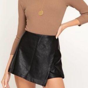 Skies Are Blue leather skort